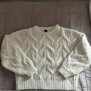 White pullover long sleeve (can act as a top or a pullover sweater)